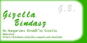 gizella bindasz business card